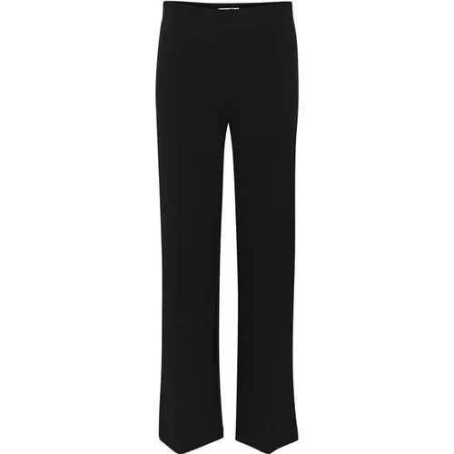 Slit Pants Straight-Leg Trousers , female, Sizes: L, S, M, XS - Soaked in Luxury - Modalova