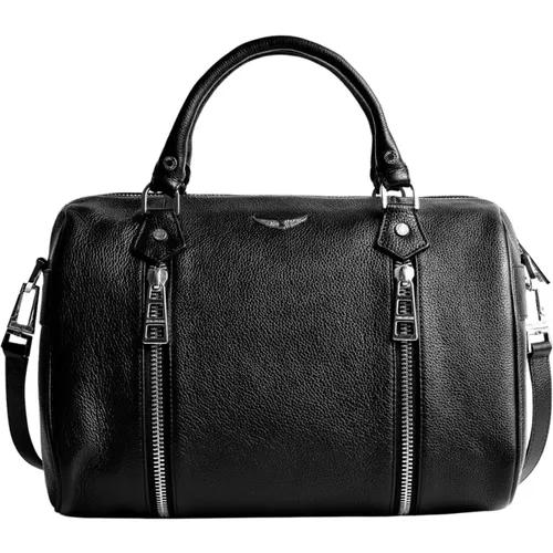 Sunny Medium Grained Leather Crossbody Bag , female, Sizes: ONE SIZE - Zadig & Voltaire - Modalova