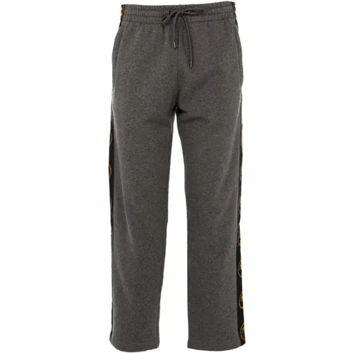 Men's Tracksuit Bottoms Dark Grey , male, Sizes: M - Bikkembergs - Modalova