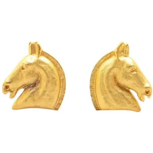 Pre-owned Jewellery, female, , Size: ONE SIZE Pre-owned Metal earrings - Hermès Vintage - Modalova