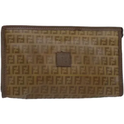 Pre-owned Clutches, female, , Size: ONE SIZE Pre-owned Canvas clutches - Fendi Vintage - Modalova