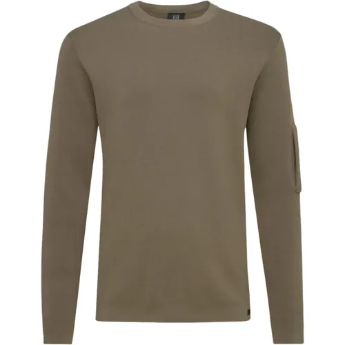 Brauner Pullover K1140 3258 , Herren, Größe: M - Genti - Modalova