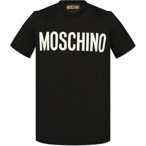 T-shirt with logo , male, Sizes: M, S, L, XL - Moschino - Modalova