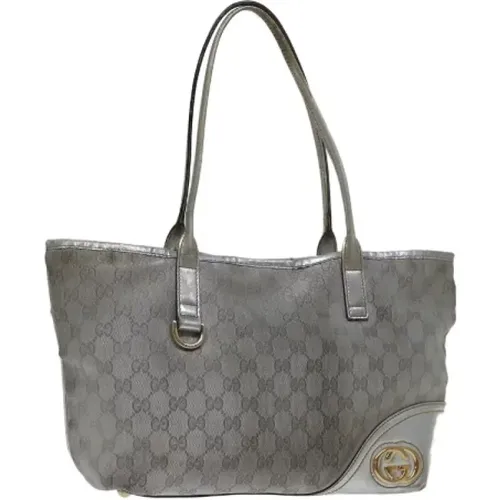 Pre-owned Tote Bags, female, , Size: ONE SIZE Pre-owned Canvas gucci-bags - Gucci Vintage - Modalova