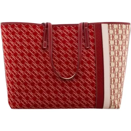 Tote Bags, female, , Size: ONE SIZE Shopping Bag with Leather Trim - Carolina Herrera - Modalova