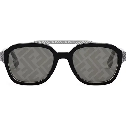 Square Acetate Sunglasses with Transparent Detailing , unisex, Sizes: 52 MM - Fendi - Modalova