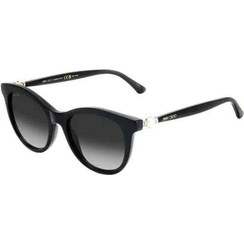 Schwarze Acetat Damen Sonnenbrille - Jimmy Choo - Modalova