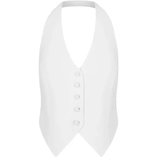 Feather Collar Vest , female, Sizes: S, XS, M - Nenette - Modalova