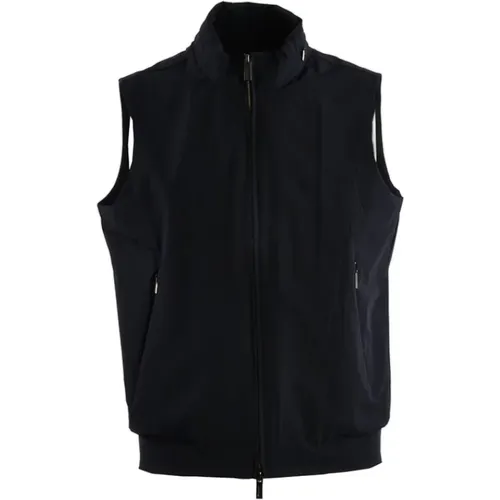 Fabric Gilet with Hidden Hood , male, Sizes: M - RRD - Modalova