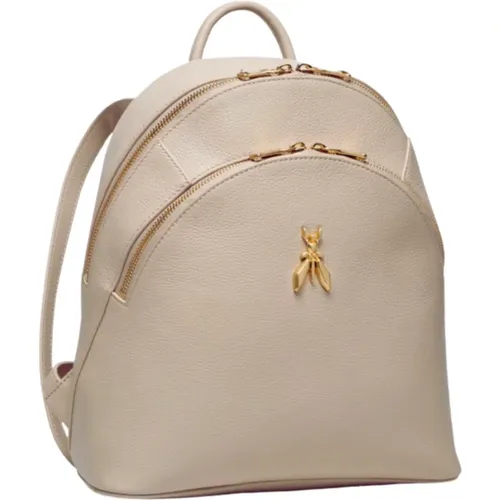 Backpacks, female, , Size: ONE SIZE Bag with Front Pocket and Gold Zippers - PATRIZIA PEPE - Modalova