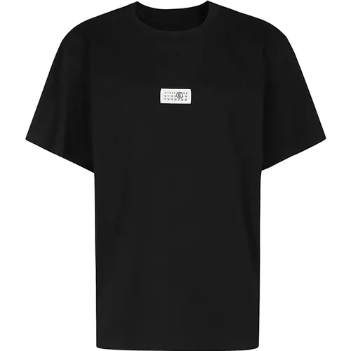 Lässiges Baumwoll-T-Shirt , Herren, Größe: M - MM6 Maison Margiela - Modalova