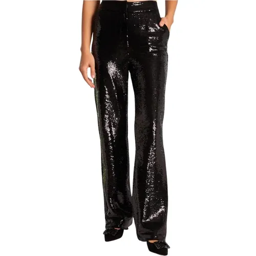 Sequined straight trousers , female, Sizes: M, L, S - Alma en Pena - Modalova