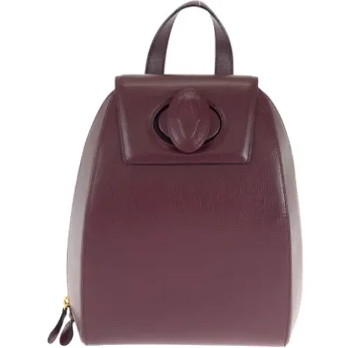 Pre-owned Backpacks, female, , Size: ONE SIZE Pre-owned Leather backpacks - Cartier Vintage - Modalova
