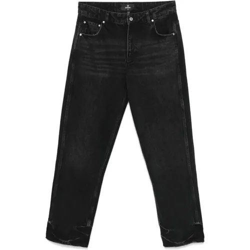 Schwarze Distressed Denim Jeans , Herren, Größe: W34 - REPRESENT - Modalova