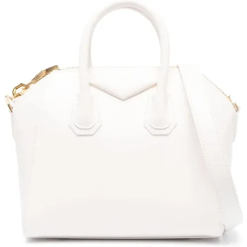 Leather Handbag with Gold Hardware and Iconic Logo , female, Sizes: ONE SIZE - Givenchy - Modalova