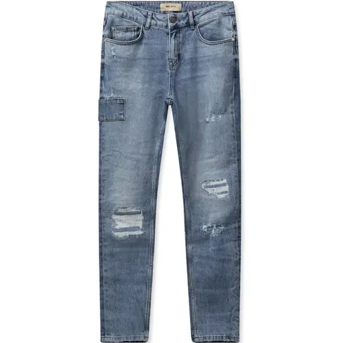 Trendige Boyfriend Jeans mit Abnutzungseffekten , Damen, Größe: W30 - MOS MOSH - Modalova