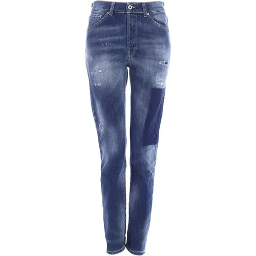 Figurschmeichelnde Skinny Jeans für modebewusste Frauen , Damen, Größe: W24 - Dondup - Modalova