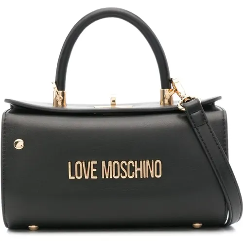 Handbags, female, , Size: ONE SIZE Twist-Lock Shoulder Bag - Love Moschino - Modalova