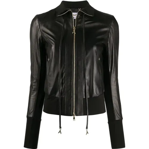 K103 Nero Leather Jacket , female, Sizes: 2XS - PATRIZIA PEPE - Modalova