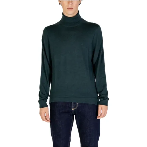 Turtlenecks, male, , Size: XS Merino Wool Turtle Neck Sweater - Calvin Klein - Modalova