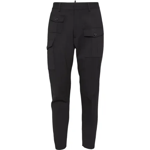 Schwarze Hose Aw24 , Herren, Größe: L - Dsquared2 - Modalova