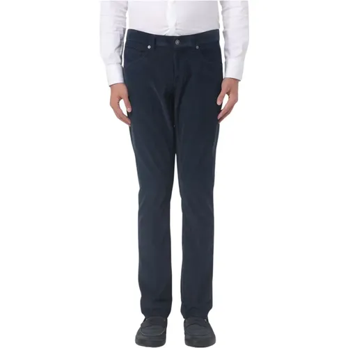 Straight Jeans, male, , Size: W36 Velvet George Pants - Dondup - Modalova