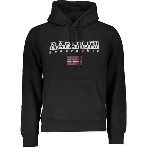 Hoodies, male, , Size: 2XL Hoodie with Print and Logo - Napapijri - Modalova