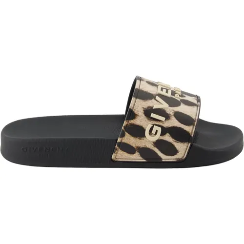 Sliders, female, , Size: 7 US Leopard Print Slides Stylish Comfortable Women - Givenchy - Modalova