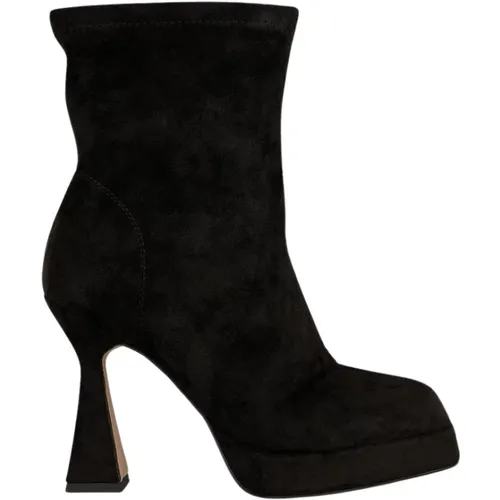 Square Toe Leather Ankle Boots , female, Sizes: 8 UK, 3 UK, 5 UK, 4 UK, 6 UK, 7 UK - Alma en Pena - Modalova