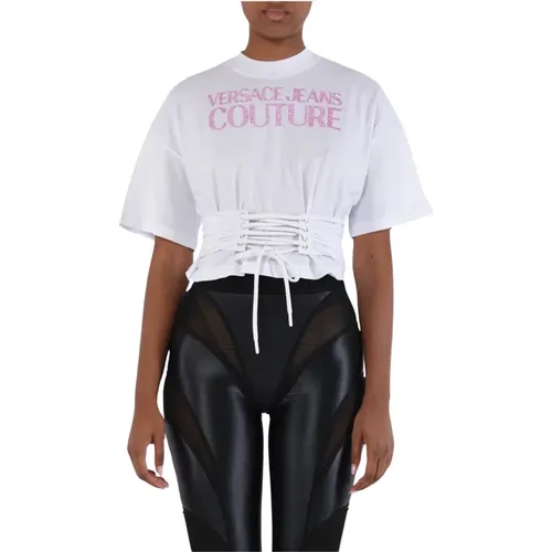 T-Shirts , female, Sizes: L, XS, M, S - Versace Jeans Couture - Modalova