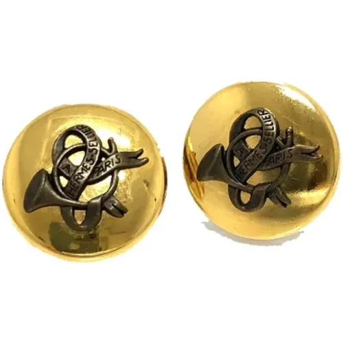 Pre-owned Jewellery, female, , Size: ONE SIZE Pre-owned Metal earrings - Hermès Vintage - Modalova