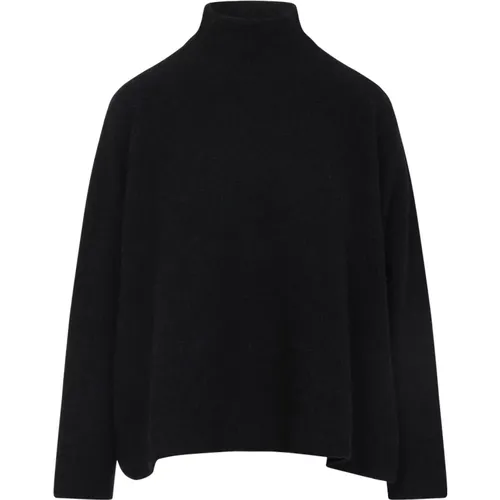 Cashmere Knitwear, female, , Size: XS Cashmere Mock-neck Jumper - Giorgio Armani - Modalova