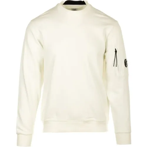 Weißes Crew Neck Lens Sweatshirt - C.P. Company - Modalova