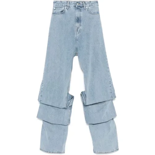 Hellblaue Denim Wide Leg Jeans , Damen, Größe: W27 - Y/Project - Modalova