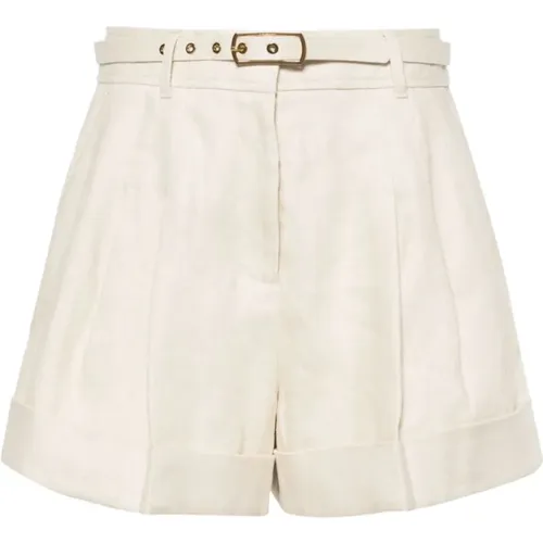 Resort 2024 High-Waisted Linen Shorts , female, Sizes: XS - Zimmermann - Modalova