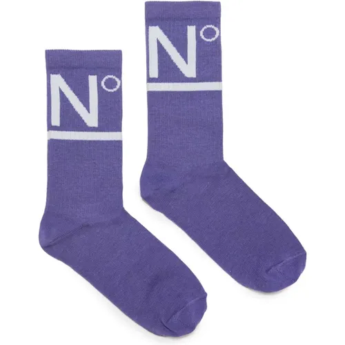 Socken aus Baumwollmischung mit kontrastierendem Logo - N21 - Modalova