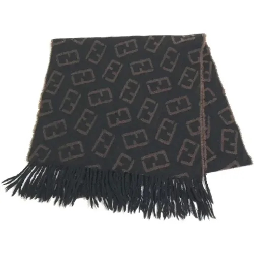 Pre-owned Scarves, unisex, , Size: ONE SIZE Pre-owned Wool scarves - Fendi Vintage - Modalova