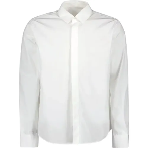 Cotton Shirt with Logo , male, Sizes: S, L - Ami Paris - Modalova