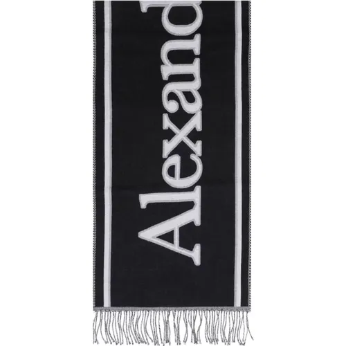 Winter Scarves, male, , Size: ONE SIZE Varsity Logo Scarf - alexander mcqueen - Modalova