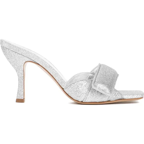 Silver Glitter Sandals Aw23 , female, Sizes: 5 UK, 4 UK, 5 1/2 UK, 4 1/2 UK, 3 UK - Gia Borghini - Modalova