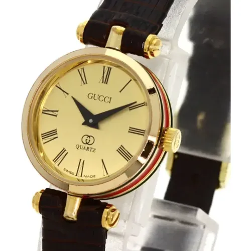 Pre-owned Leather watches , female, Sizes: ONE SIZE - Gucci Vintage - Modalova