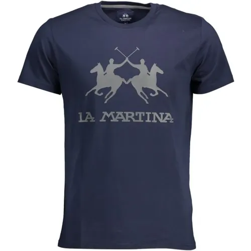 Cotton T-Shirt with Round Neck , male, Sizes: 2XL, 3XL, L, M, XL - LA MARTINA - Modalova