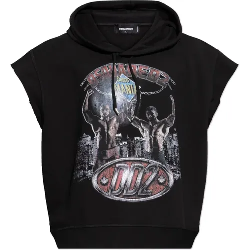 Hoodies, male, , Size: L Sleeveless sweatshirt - Dsquared2 - Modalova