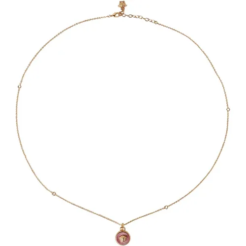 Goldfarbene Medusa Anhänger Halskette , Damen, Größe: ONE Size - Versace - Modalova
