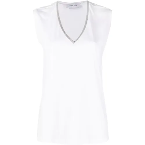 Weiße T-Shirts & Polos für Frauen , Damen, Größe: 2XS - Fabiana Filippi - Modalova