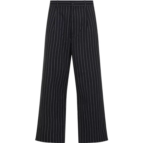 Straight Trousers, male, , Size: W31 Wax Stripe Seaton Pant - Carhartt WIP - Modalova