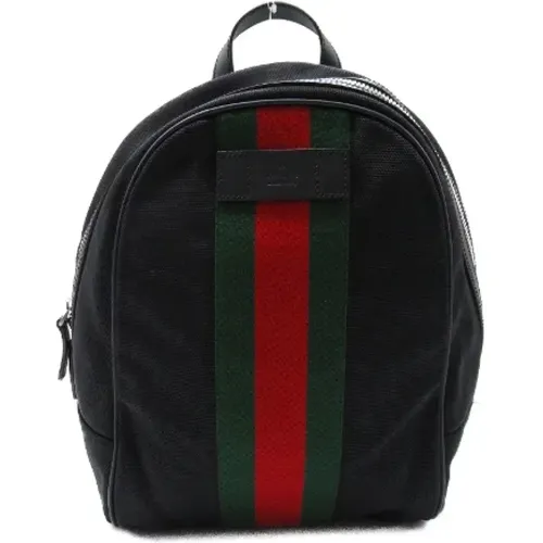 Pre-owned Backpacks, female, , Size: ONE SIZE Pre-owned Canvas backpacks - Gucci Vintage - Modalova