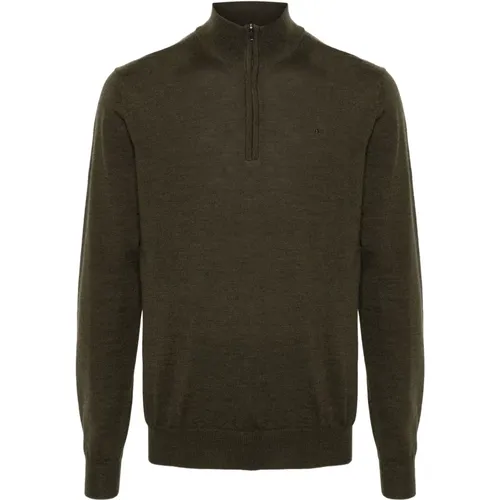 Wool Quarter Zip Sweater , male, Sizes: XL, L, M - J.LINDEBERG - Modalova