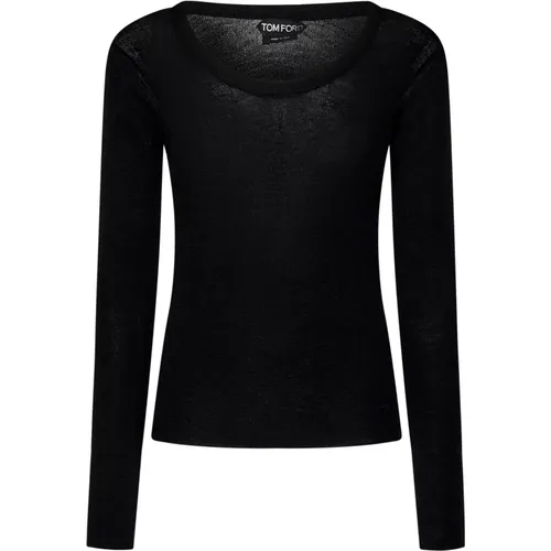 Schwarzer Kaschmir Seiden Pullover - Tom Ford - Modalova