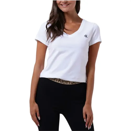 Bestickte Tops T-Shirts Stretch,Bestickte Stretch Tops T-Shirts - Calvin Klein - Modalova